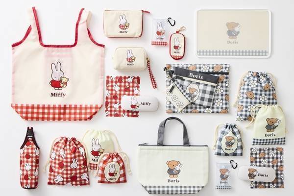 ミッフィー×赤いギンガムチェックのエコバッグや“まるでミッフィー”キャップタオル、ワンズテラスで