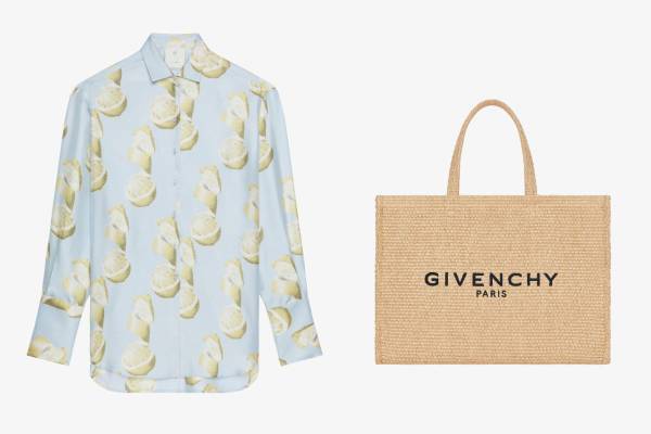 ジバンシィ24年夏ウィメンズ・メンズ、“レモン柄”シャツやラフィア調「Gトート」バッグ