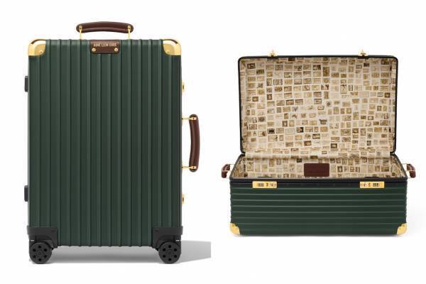 リモワ×エメ レオン ドレのスーツケース、古代ギリシャ“切手モチーフ”ライニングや限定レザーハンドル