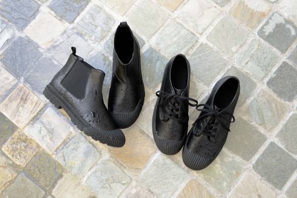 GUの24年春夏ウィメンズレインスニーカー＆ブーツ、“洗濯機で洗える”ニットシューズも