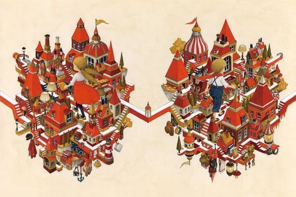 画家ジュナイダの大規模個展が長崎美術館で、『HOME』『Michi』など絵本原画400点超が一堂に