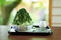 “嵐山の緑”着想の抹茶かき氷、餅＆餡子入り - 翠嵐 ラグジュアリーコレクションホテル 京都から