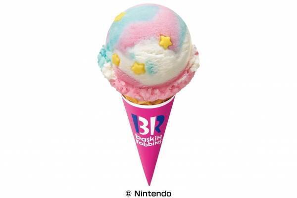 サーティワン×スーパーマリオ、“スーパースター”着想グレープソルベアイス＆土管カップのサンデーなど