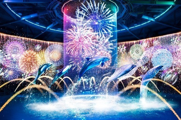 マクセル アクアパーク品川「ネイキッド 花火アクアリウム」海の生き物×デジタル花火の“夏祭り”