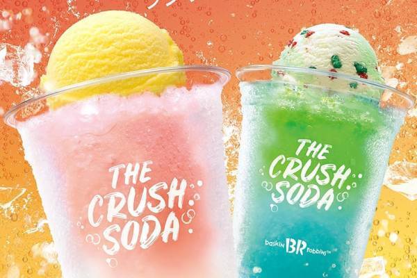 サーティワン夏限定「ザ・クラッシュソーダ」に白桃＆レモネードの新味、好みのアイスをトッピング