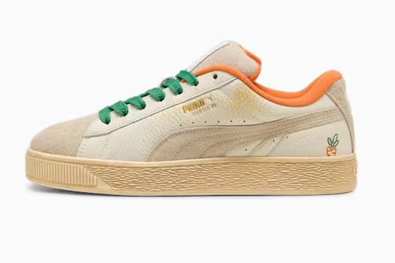 プーマ× LA発・キャロッツ「スウェード XL」厚底スニーカーを“ニンジン”着想カラーで