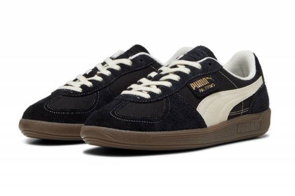 プーマのスニーカー「パレルモ」80年代復刻モデルを“モノトーン”異素材アッパー×ガムソールで