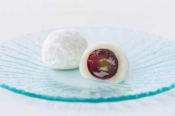 福岡の老舗和菓子・如水庵“パリじゅわ”食感の「ぶどう大福」ニューピオーネ1粒入り