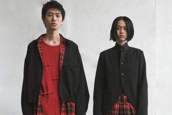 「Y's....」24年秋冬、“レイヤード風”タータンチェックブルゾンや花柄レースのシャツ