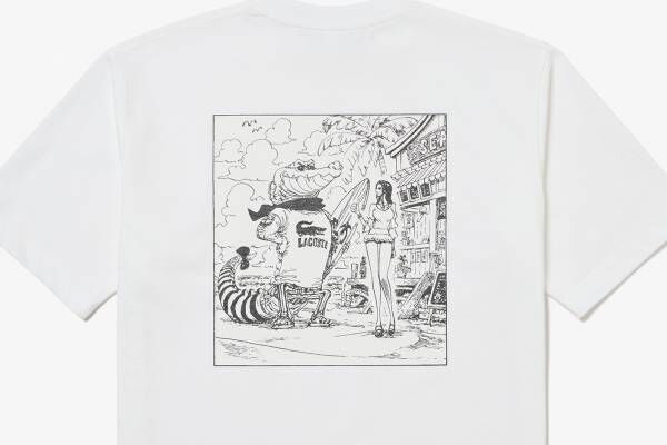 ラコステ×「ONE PIECE」のTシャツ、コラボ仕様“ワニ”ロゴや漫画の扉絵 