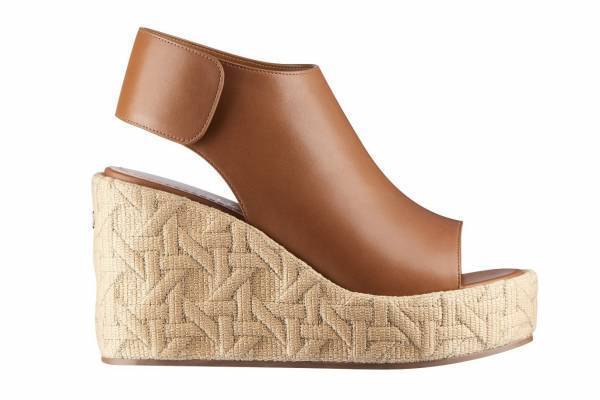 ディオールの厚底サンダル「アティチュード ディオール」“カナージュ”ウェッジソールのレトロミュール