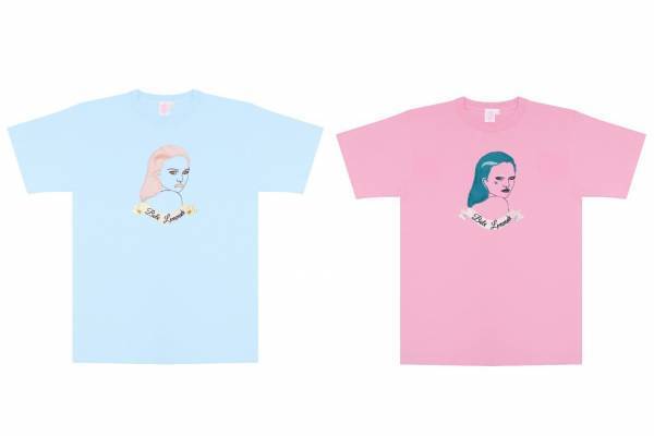キワンダキワンダの刺繍Tシャツオーダー、“振り向く女の子”モチーフにほくろやメイクのカスタムも