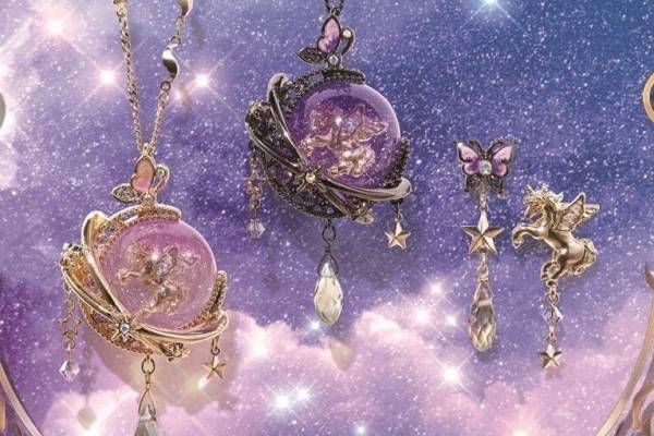アナ スイ“天体”モチーフのアクセサリー、ユニコーンが浮かび上がるネックレス＆星が揺れるピアス