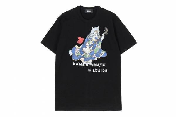 ワイルドサイド ヨウジヤマモトのプリントTシャツ、“猫女”や幸福を招く「福助人形」グラフィック