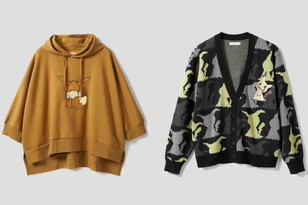 グラニフ×ポケモンの新作、イーブイのポンチョ型パーカーやミミッキュの刺繍カーディガン