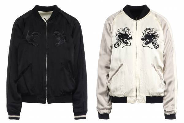 Y's×テーラー東洋のリバーシブルスカジャン、“富士山や舞妓”モチーフをモノトーン刺繍で