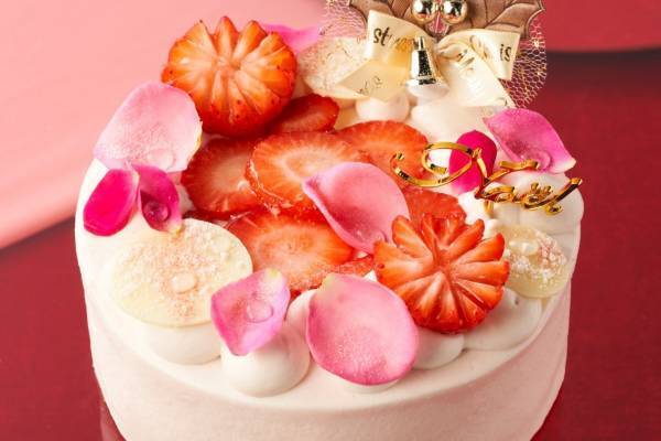 銀座三越24年クリスマスケーキ、バラの“花束”苺ショートやバニラ香るギフトボックス風ケーキ