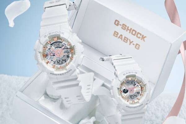 G-SHOCK&amp;BABY-Gクリスマス限定ペアウオッチ、99本のバラで「永遠の愛」を表現