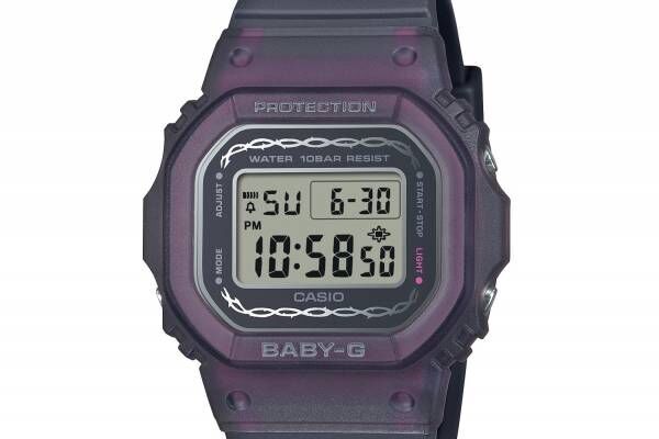 G-SHOCK&amp;BABY-G冬限定スクエアウオッチ、“バラが浮かぶ”LEDバックライト搭載