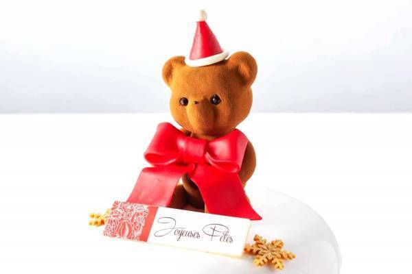 ルワンジュ東京の24年クリスマスケーキ、煙突から“クマ”が顔を出すケーキや雪だるまのチーズタルト