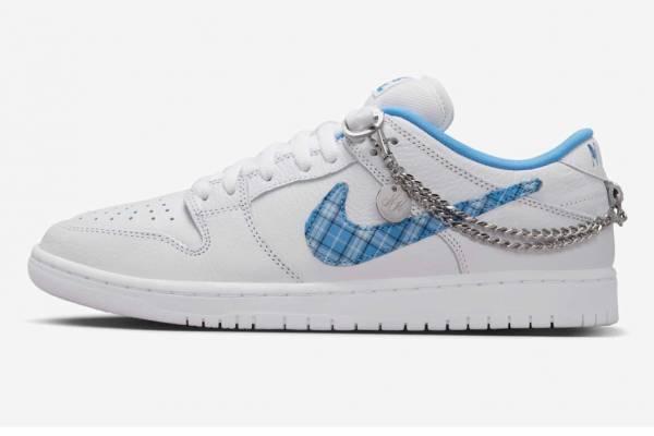 ナイキ SBのスニーカー「ダンク ロー プロ 」チェーン×チェック柄ロゴで、ニコール・ハウゼとコラボ