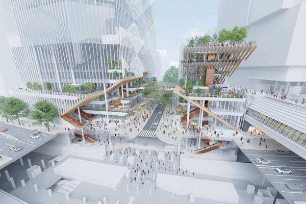 渋谷駅東側・宮益坂地区に新複合ビル3棟誕生 - 商業施設＆ホテル、渋谷ヒカリエと繋ぐ通路や広場も