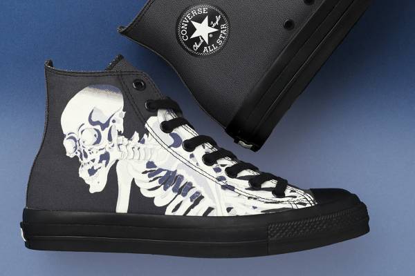 コンバース“浮世絵”モチーフの「オールスター アール」ス二ーカー、歌川国芳が描いた骸骨妖怪をオン