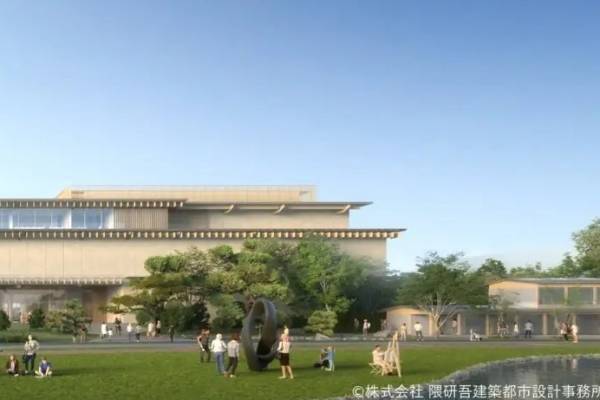 新福岡県立美術館が2029年度に開館 - 隈研吾が設計、大濠公園と一体のアート空間に