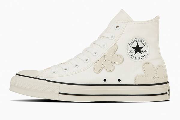 コンバース「オールスター アール」25年春夏ハイカットスニーカー、立体フラワーモチーフをオン