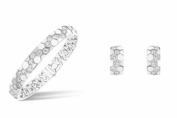 ショーメ「ビー マイ ラブ」新作、幸運を呼ぶ“ハニカム”モチーフのホワイトゴールドジュエリー