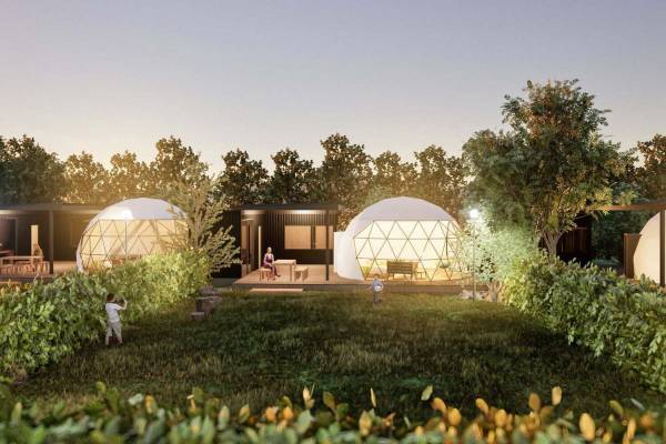 埼玉「東武動物公園」隣地にエリア最大級のグランピング施設、ドーム＆犬と過ごせるコテージ宿泊棟