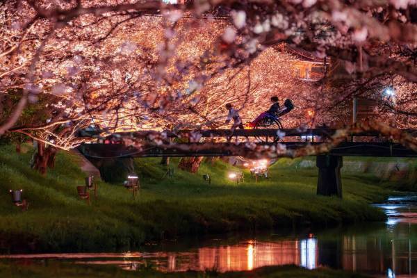 星野リゾートの温泉旅館「界 玉造」島根・松江の夜桜を人力車で鑑賞＆桜を愛でる露天風呂など花見イベント
