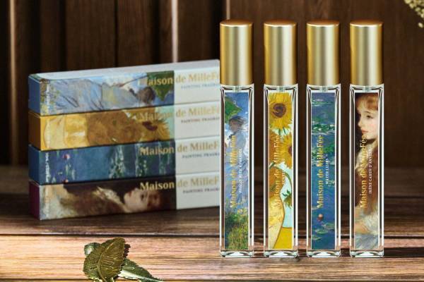 モネ《睡蓮》やゴッホ《ひまわり》着想のミニ香水「絵画フレグランス」ミルフィーから25年春に誕生