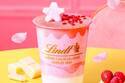 リンツ春限定「ベリーベリーチーズケーキ ショコラドリンク」“桜香る”ベリー風味ホワイトチョコドリンク