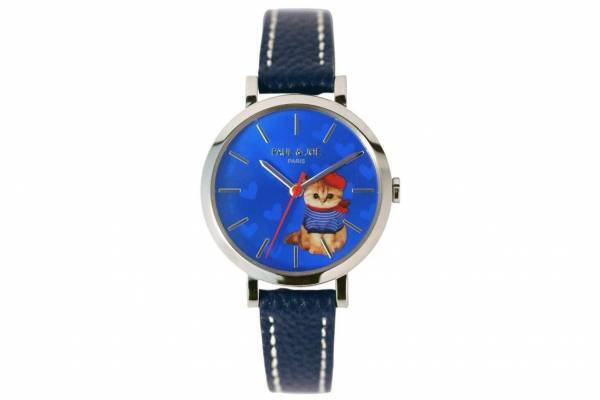 ポール ＆ ジョー新作腕時計、“パリジャンスタイル”の猫のヌネット×ハート柄ブルーダイヤル