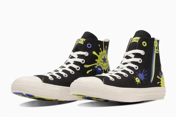 コンバース「スプラトゥーン3」コラボシューズが再登場、2色のインク飛び散る「オールスター」スニーカー