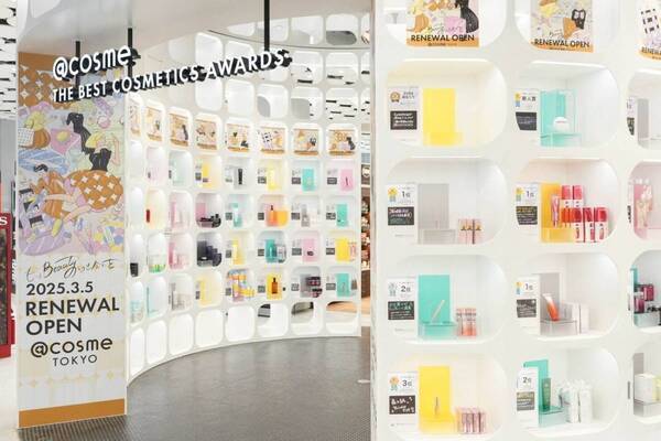 「アットコスメ 東京」がリニューアル、約750ブランド＆限定アイテム、新フレグランスゾーンも