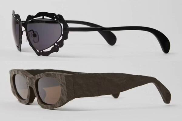 カンペールラボ初のアイウェア、曲線的なスチール製フレーム＆大胆テンプルのサングラス2型