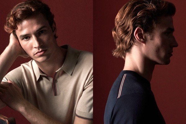 ダックス×ジョン スメドレーのニットウェア、ストライプ映えるポロシャツ＆ボウタイ風トップス