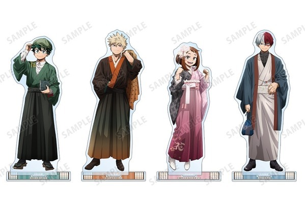 浅草花やしき「僕のヒーローアカデミア」イベント、和装姿のアクリルキーホルダーやコラボフード
