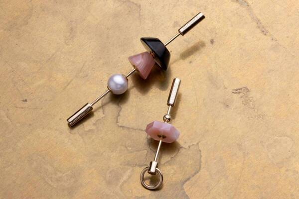 ヒロタカ、天然石を槍に通す「スピア」ピアス“桜の花びら”イメージの春限定ジュエリー