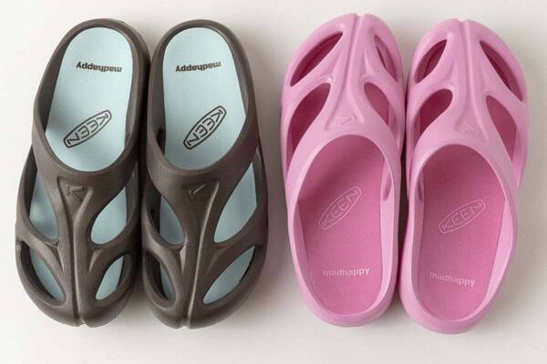 マッドハッピー＆キーンのコラボサンダル、軽量クロッグ「シャンティ」をブラウンやオールピンクで