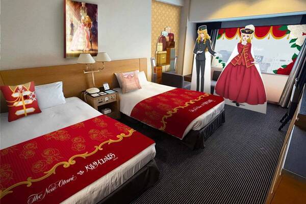 『ベルサイユのばら』宿泊プランがホテルニューオータニ(東京)で、薔薇装飾の“フランス風”客室