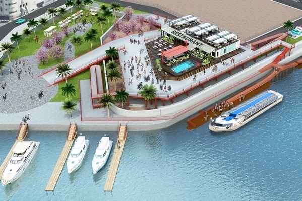 「中之島ゲート サウスピア」大阪の新複合施設、水辺で楽しむ海鮮グルメエリアと船のターミナルが一体に