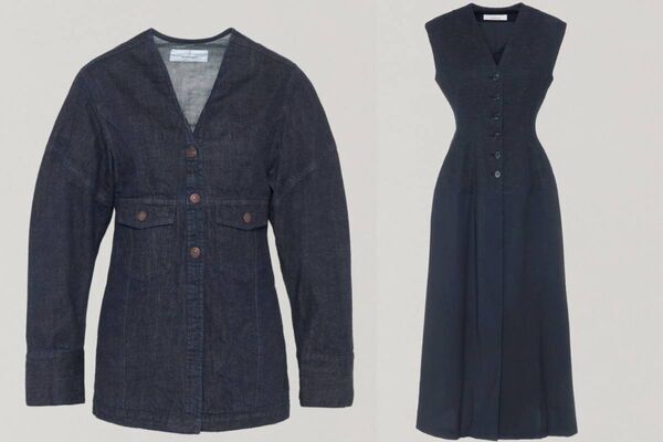 アキラナカ、“ボリュームスリーブ”デニムジャケット＆異素材合わせの  