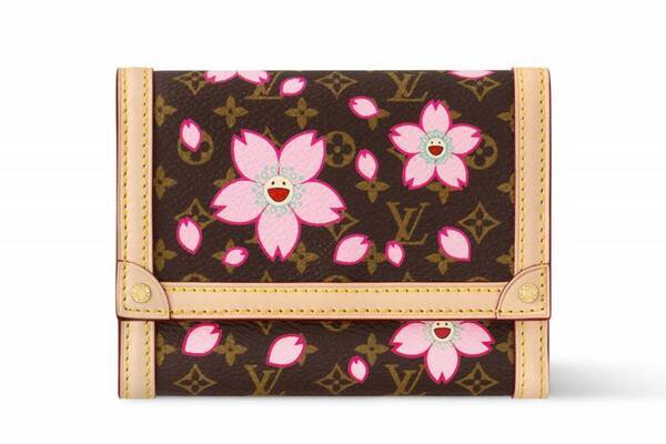 ルイ・ヴィトン × 村上隆、桜が彩る「チェリーブロッサム」モチーフのウィメンズ財布＆カードケース