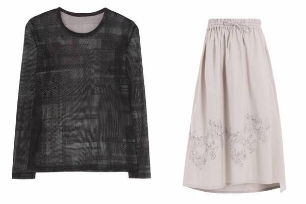 Y'sの25年春ウェア、レース素材のパッチワークドレスやボタニカル刺繍スカートなど