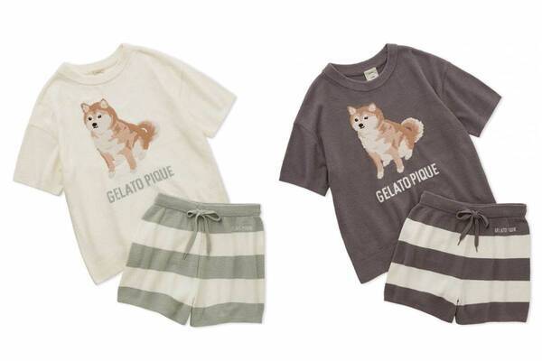 ジェラート ピケ「柴犬」モチーフのルームウェア、セットアップや総柄Tシャツなどミナモア広島店限定で