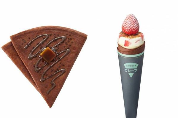 ゴディバのクレープ専門店「ゴディバ クレープ」誕生、チョコレートバター生地×クレームブリュレなど