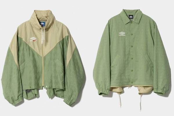 ビューティフルピープル×アンブロ、上下逆さでも着られる2WAYジャケットや透け感ニットポロ